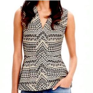 Banana Republic Tribal Aztec woven sleeveless top. Size 2 Petite